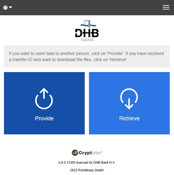 DHB Bank SecureFileTransfer